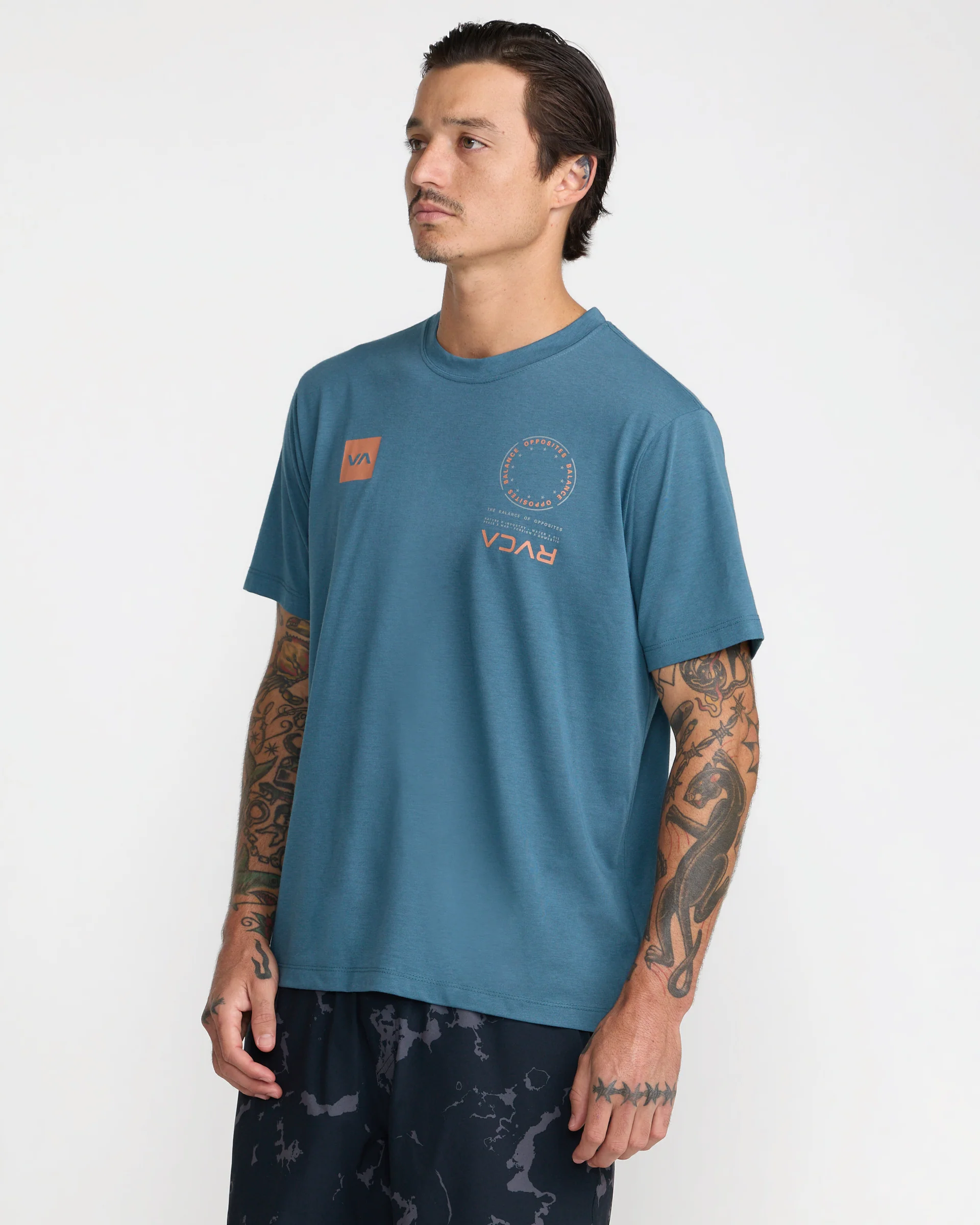 RVCA t-shirt VA marks duck blue - 2