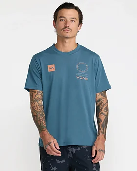 RVCA t-shirt VA marks duck blue
