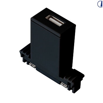 USB 5V 2A för spårsystem - Svart