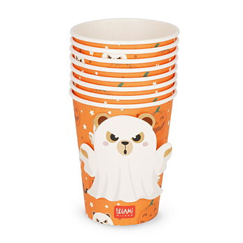 Boo Appétit - papbægre 8 stk., Teddy Ghost, DETTE PRODUKT HAR PLANLAGT LEVERING I BEGYNDELSEN AF OKTOBER 2026