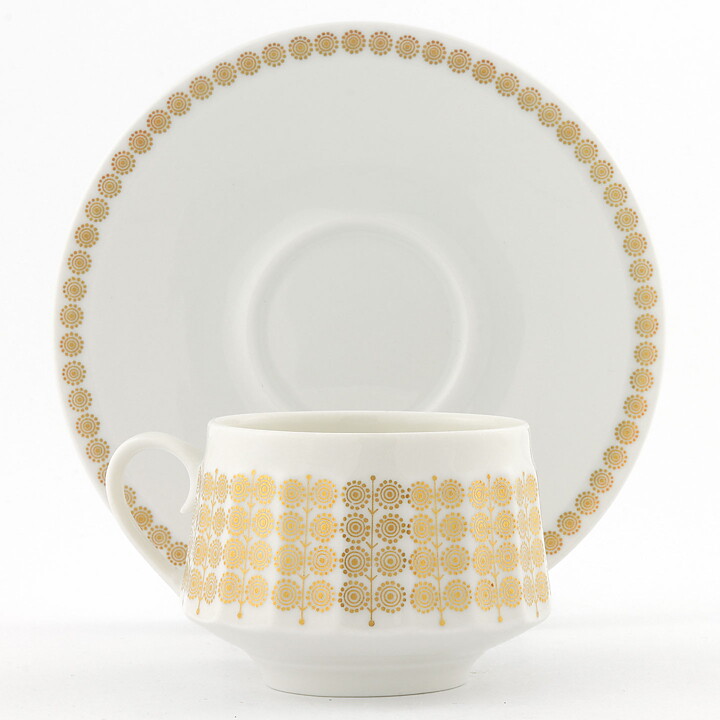  Raija Uosikkinen (Pallas 1965) Coffee Cup with Golden Decor 9 cm  [Sample Images]