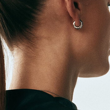 Edblad Crystalite hoops S silver