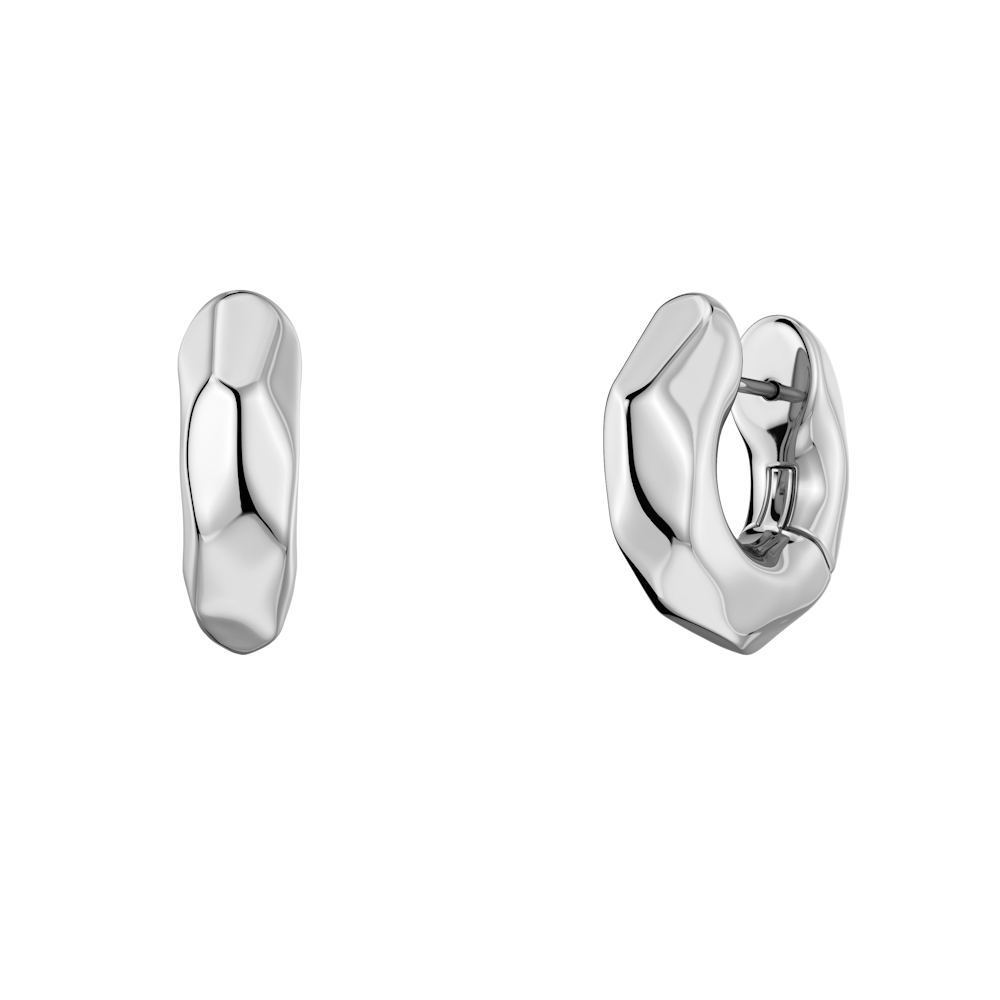 Edblad Crystalite hoops S silver