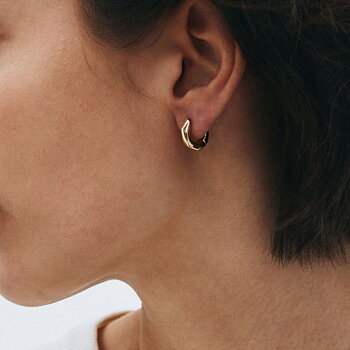 Edblad Crystalite hoops S guld