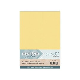 Card Deco Linen - A5 - Soft Yellow  10-p