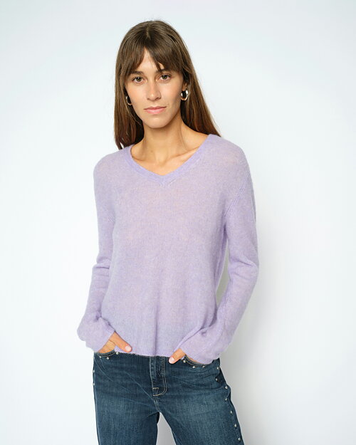 Jumper Mape Sophia v-ringad ljuslila