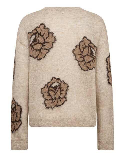 Jumper Drea Poplin blommig brun/beige - 4