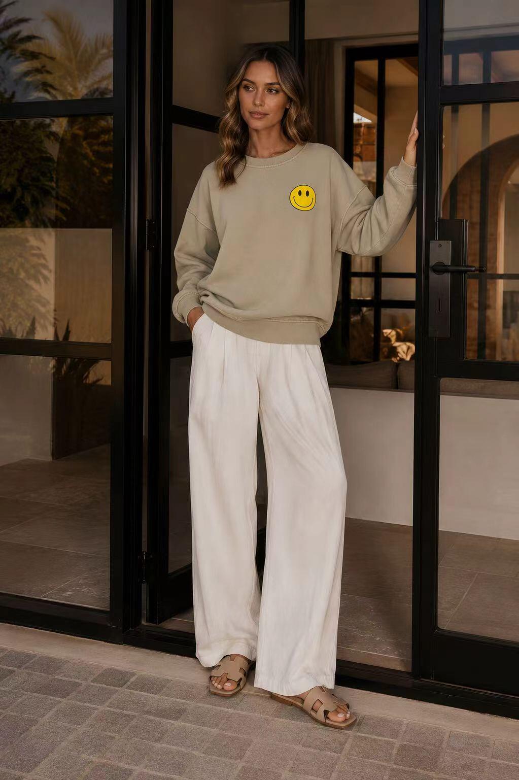 Sweater Smiley beige - 2