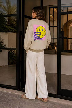 Sweater Smiley beige