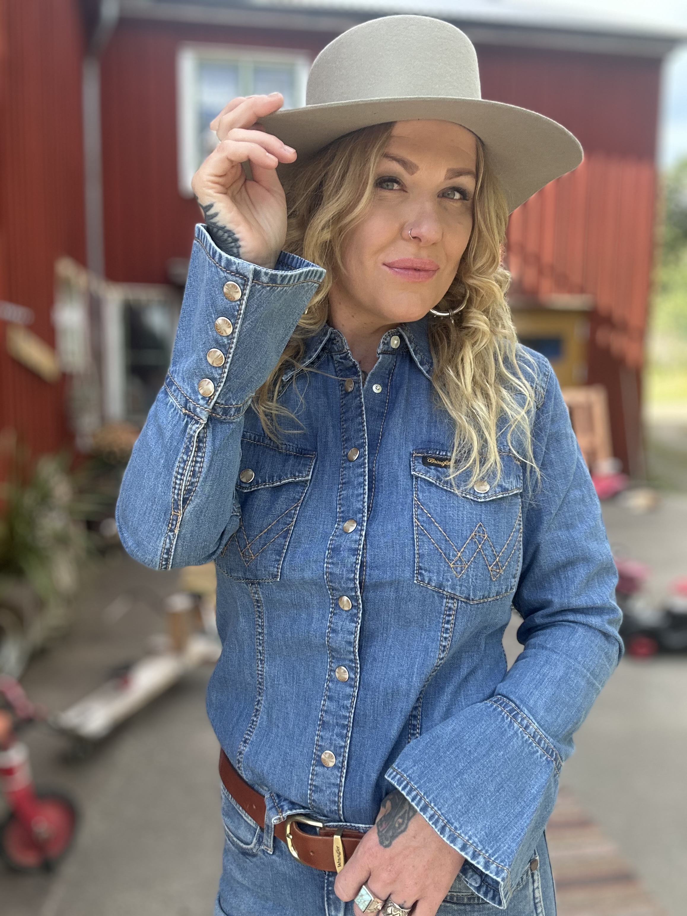 Westernblus med broderier - 3
