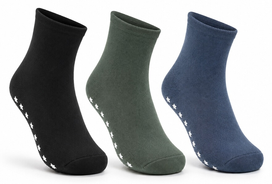 3-Pack Barnstrumpor Med Halkskydd