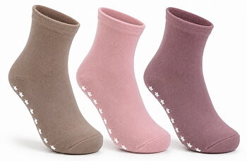 3-Pack Barnstrumpor Med Halkskydd