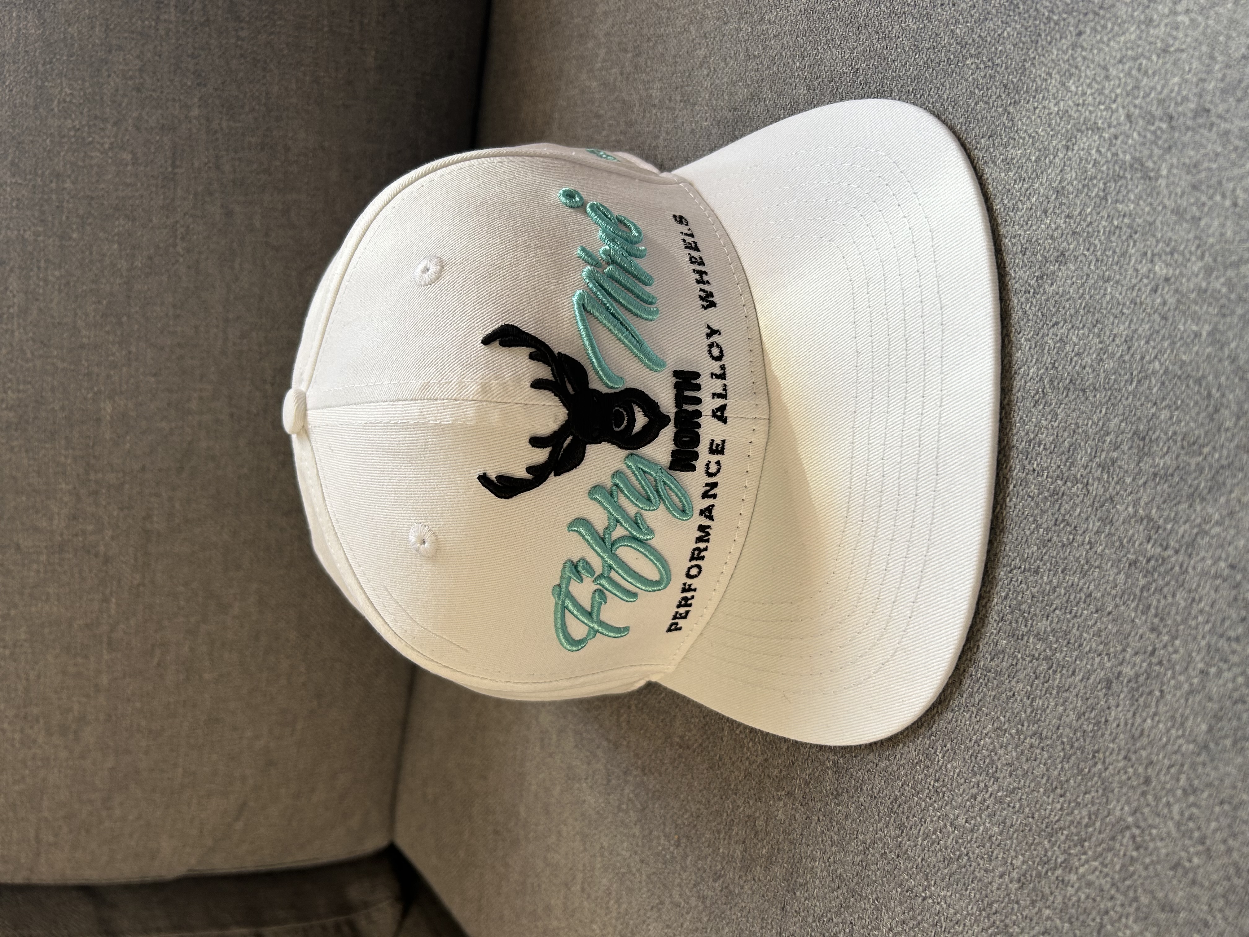 59° North Snapback, white with white/turquoise brim