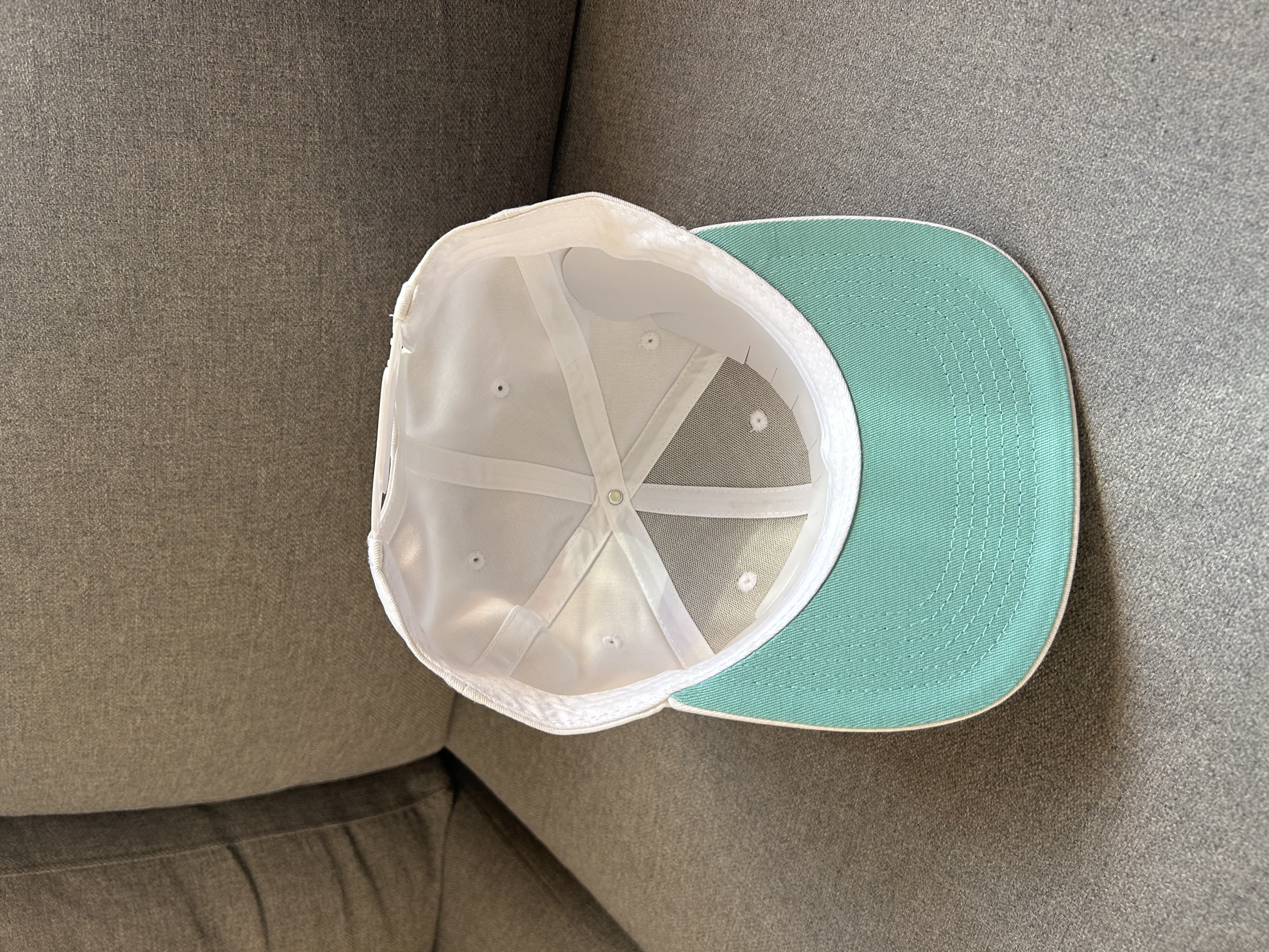 59° North Snapback, white with white/turquoise brim - 3