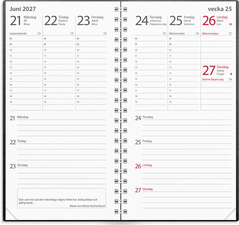 Kalender 2027 Minister Burde - 2