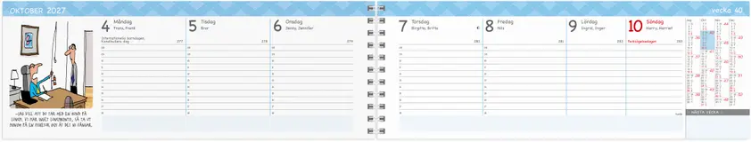 Stor Plankalender Humor 2027 Burde - 2