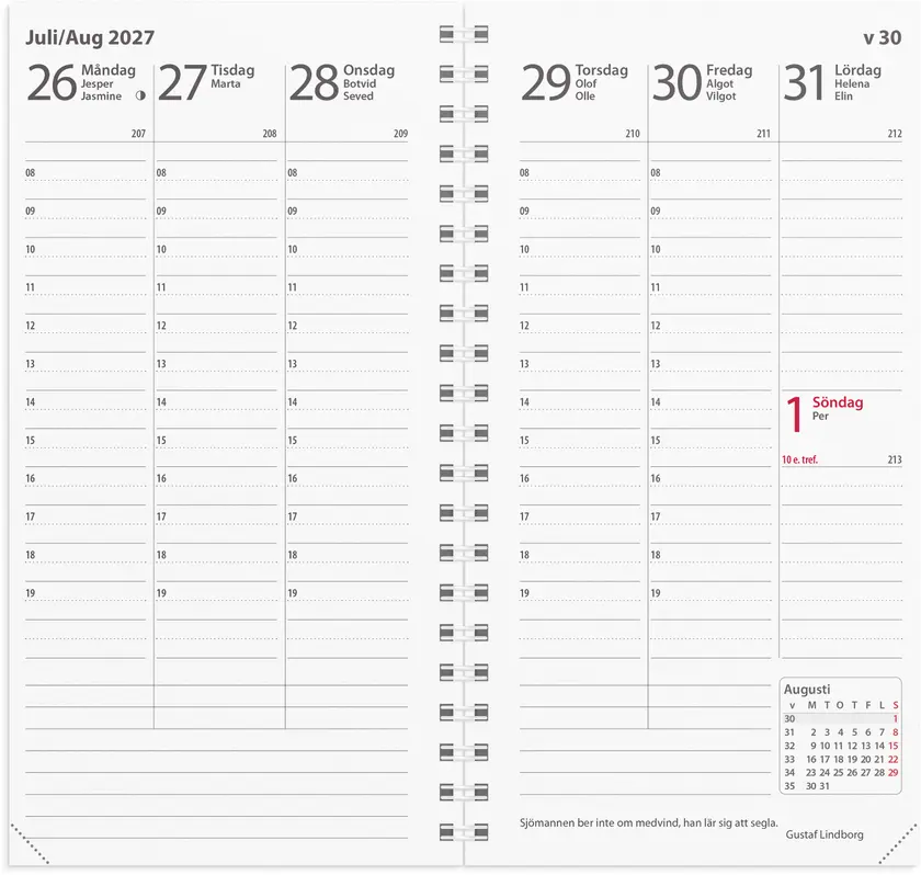 Kalender 2027 Interplano refill Burde - 2