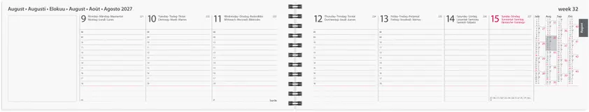 Desk calendar Europe 2027 Burde - 2
