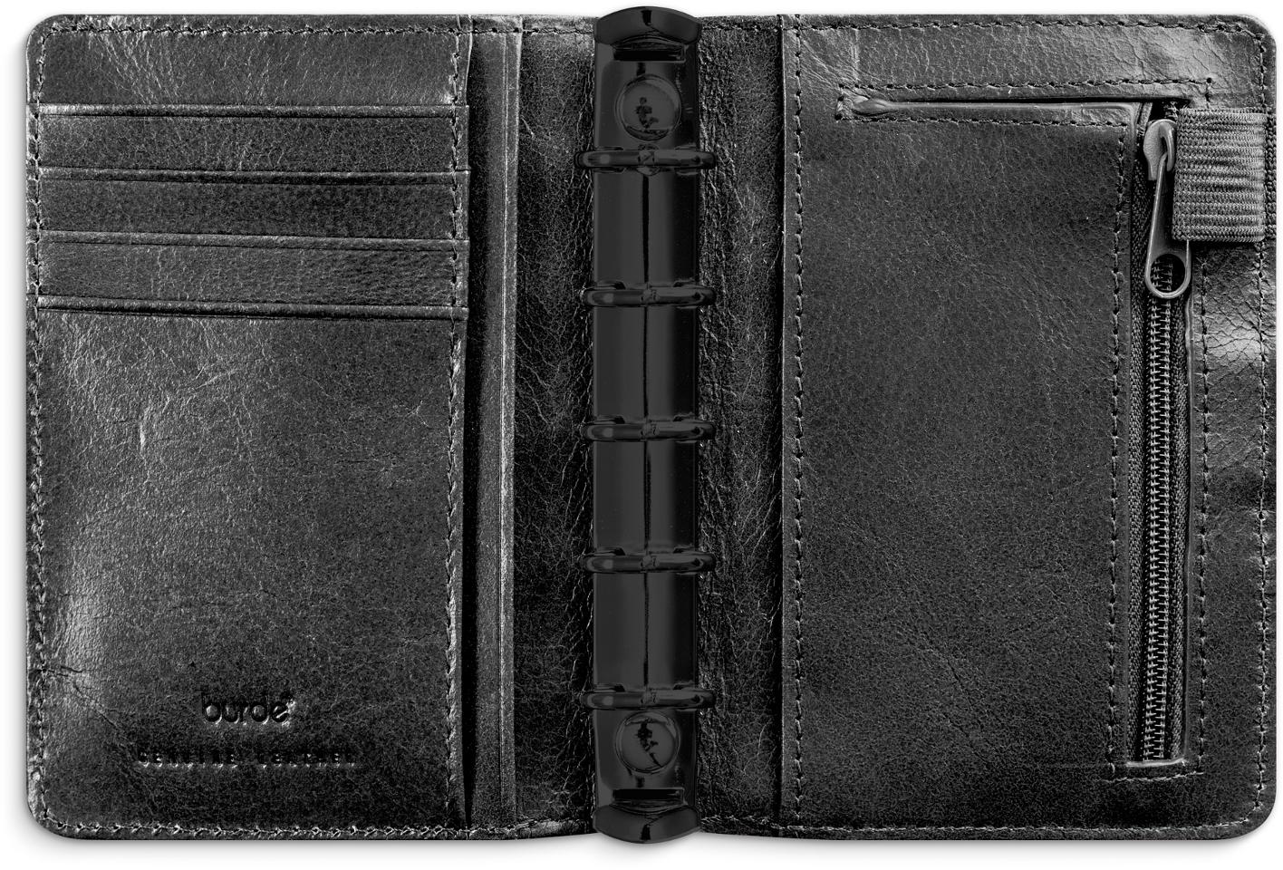 Mini Systemkalender 2027 skinn svart - 2