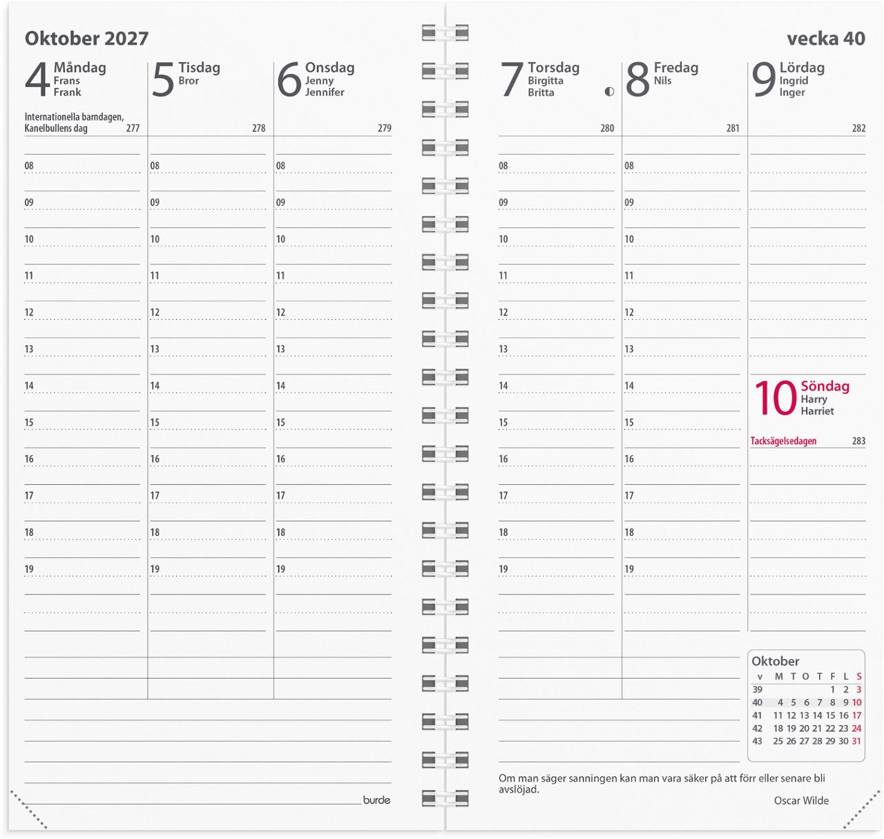 Planner Interplano II kalendersats 2027 - 2