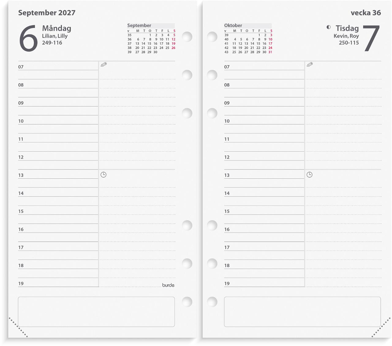 Regent Agenda kalendersats 2027 - 2