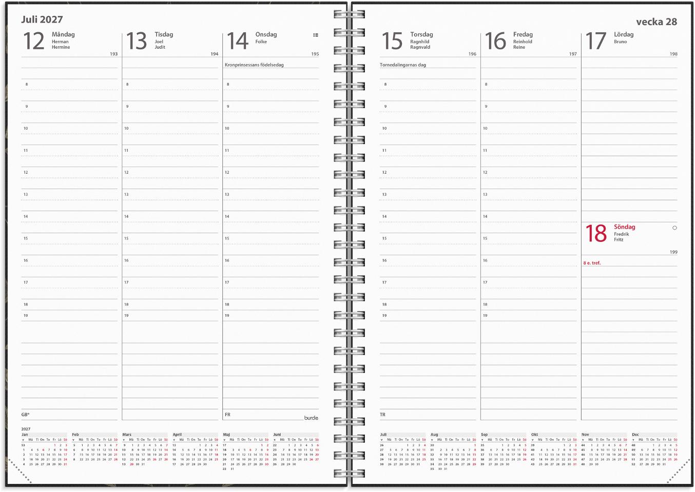 Kalender Weekly A5 Eco Line 2027 - 2