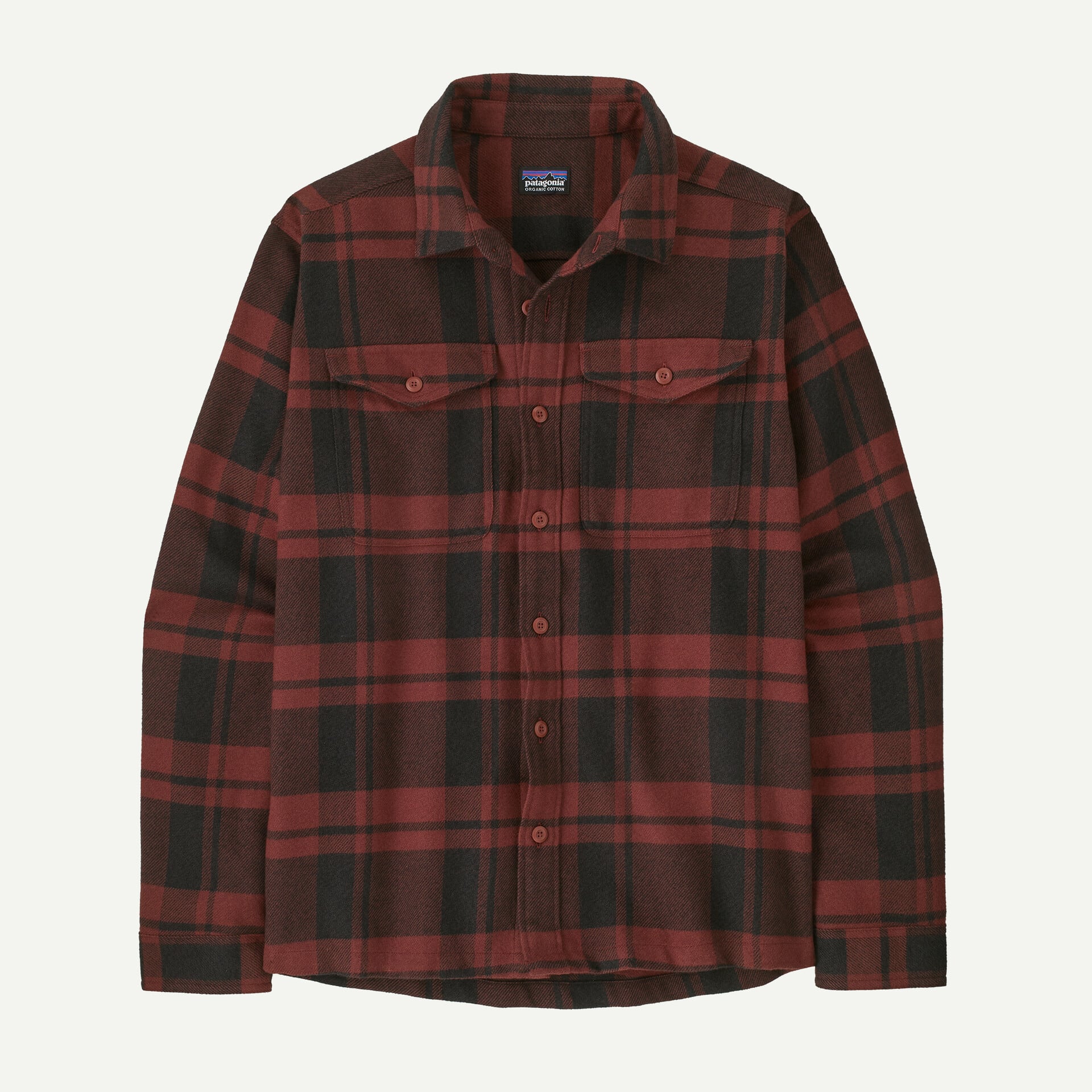Patagonia M's Fjord Flannel Shirt - Powder: Rusty Red