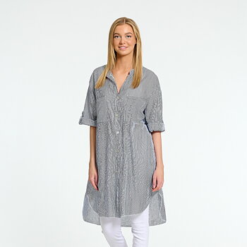 Linn Stripe Tunika | dark blue