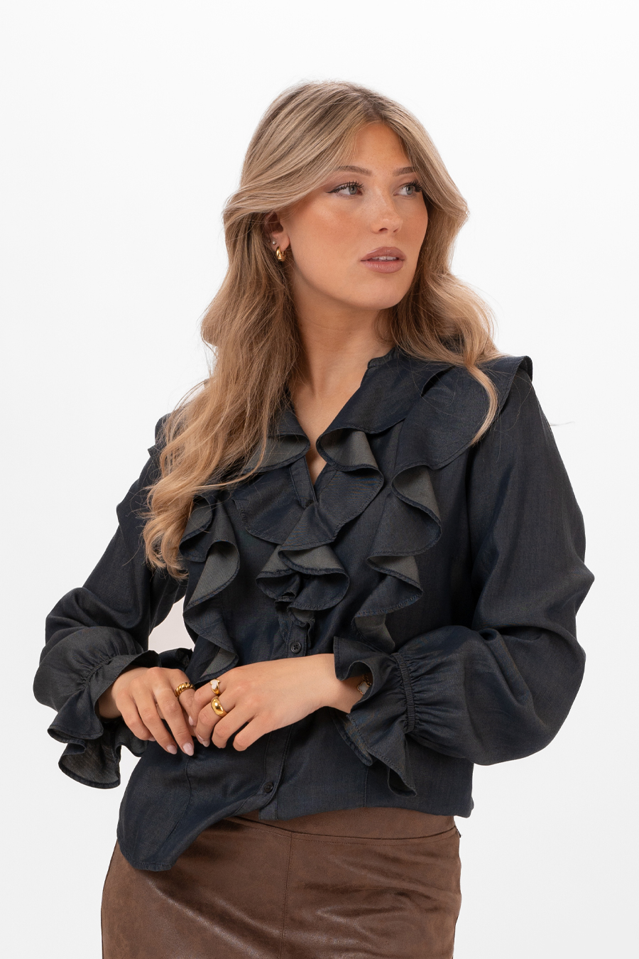 Virginia blouse - dark blue denim - 5