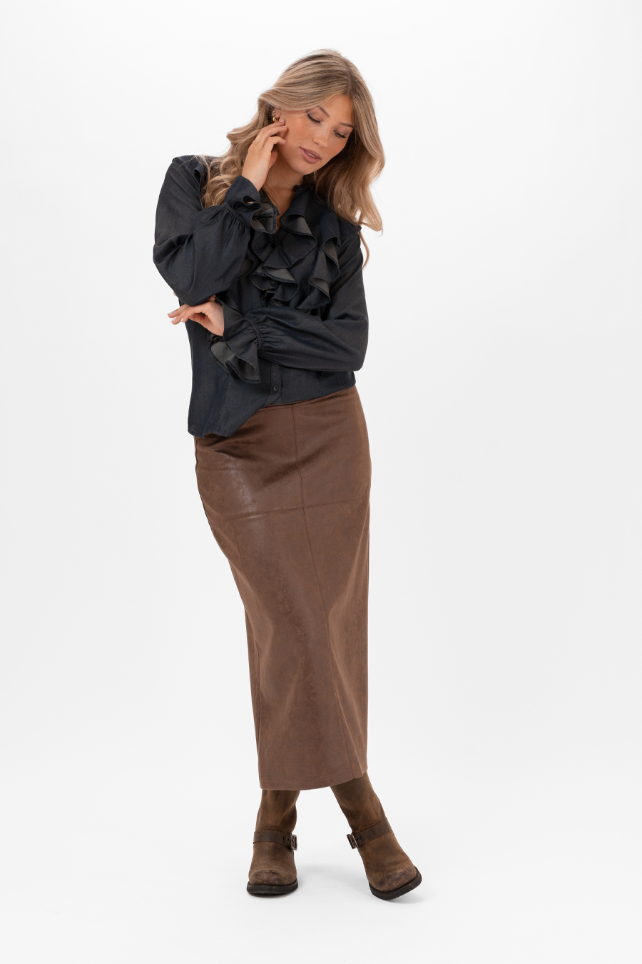 Virginia blouse - dark blue denim - 6