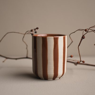 Doftljus Burn Stripe nougat, 60 h - 4