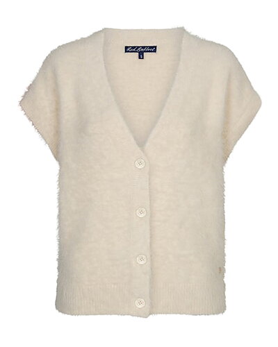 Väst fuzzy v-ringad offwhite