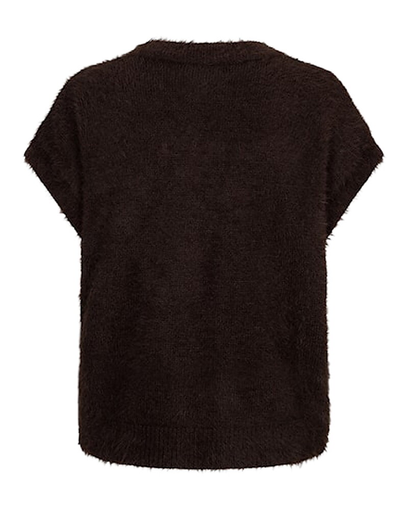 Väst fuzzy v-ringad mörkbrun