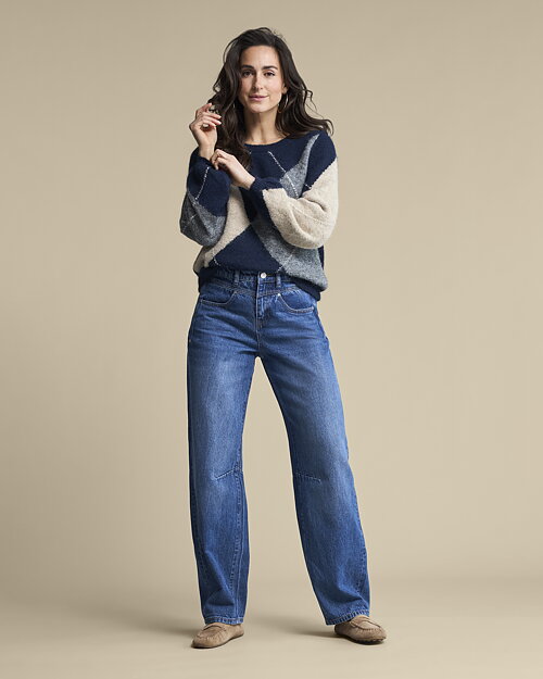 Jumper Argyle rutig grå/beige/marinblå - 4