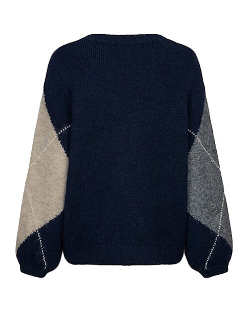Jumper Argyle rutig grå/beige/marinblå - 3