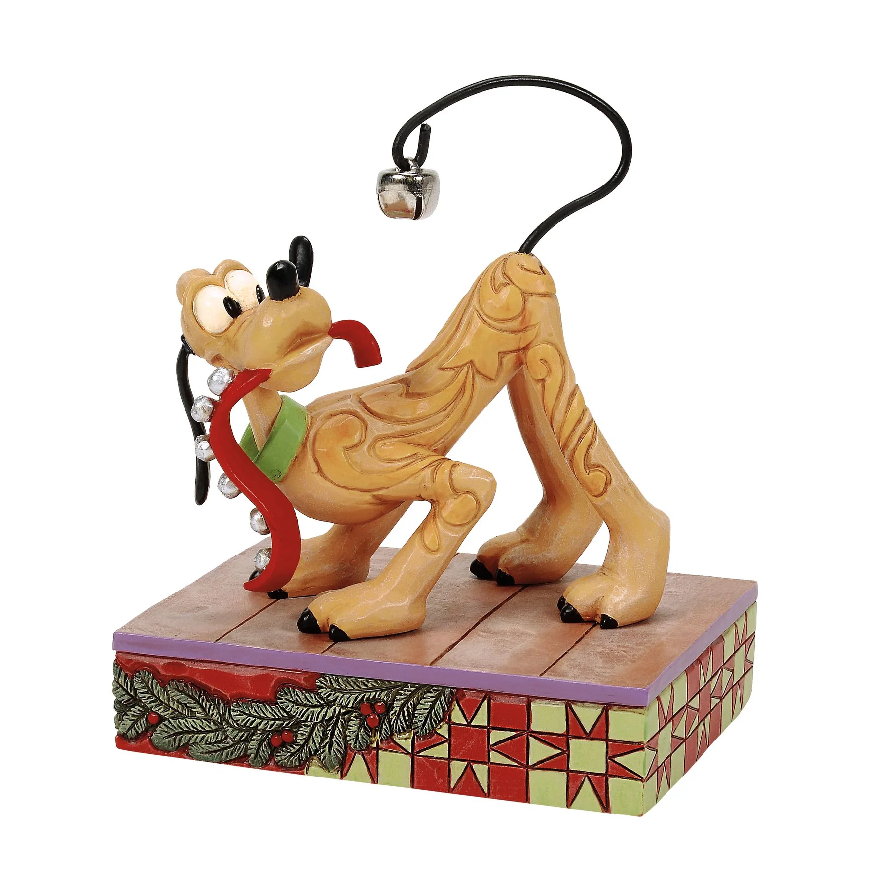 Jim Shore Disney Figurin - Pluto Christmas Bell on Tail