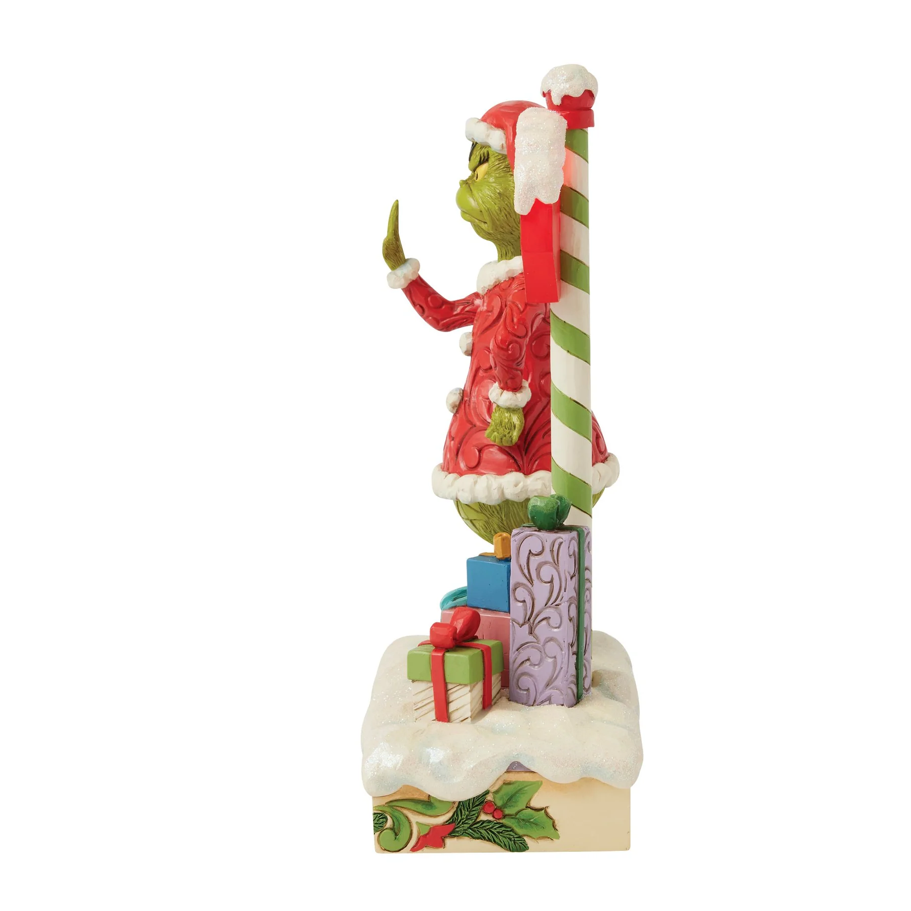 Jim Shore Figurin - Grinch by Stop Sign LED - 5