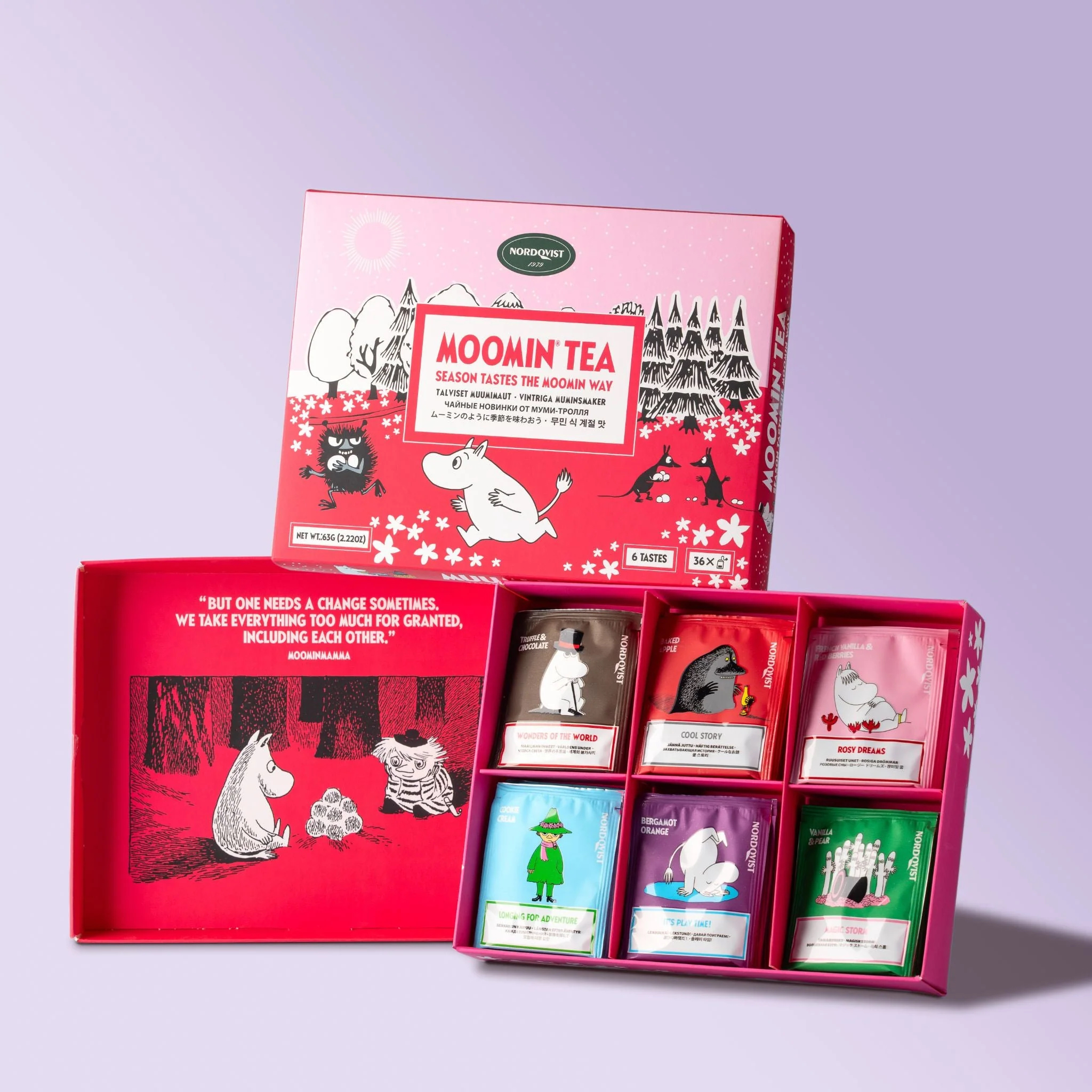 Moomin Tea Bags - Wintery Moomin Flavors (Elegant Gift Box)