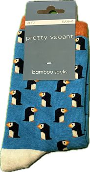 Pretty Vacant puffin sock