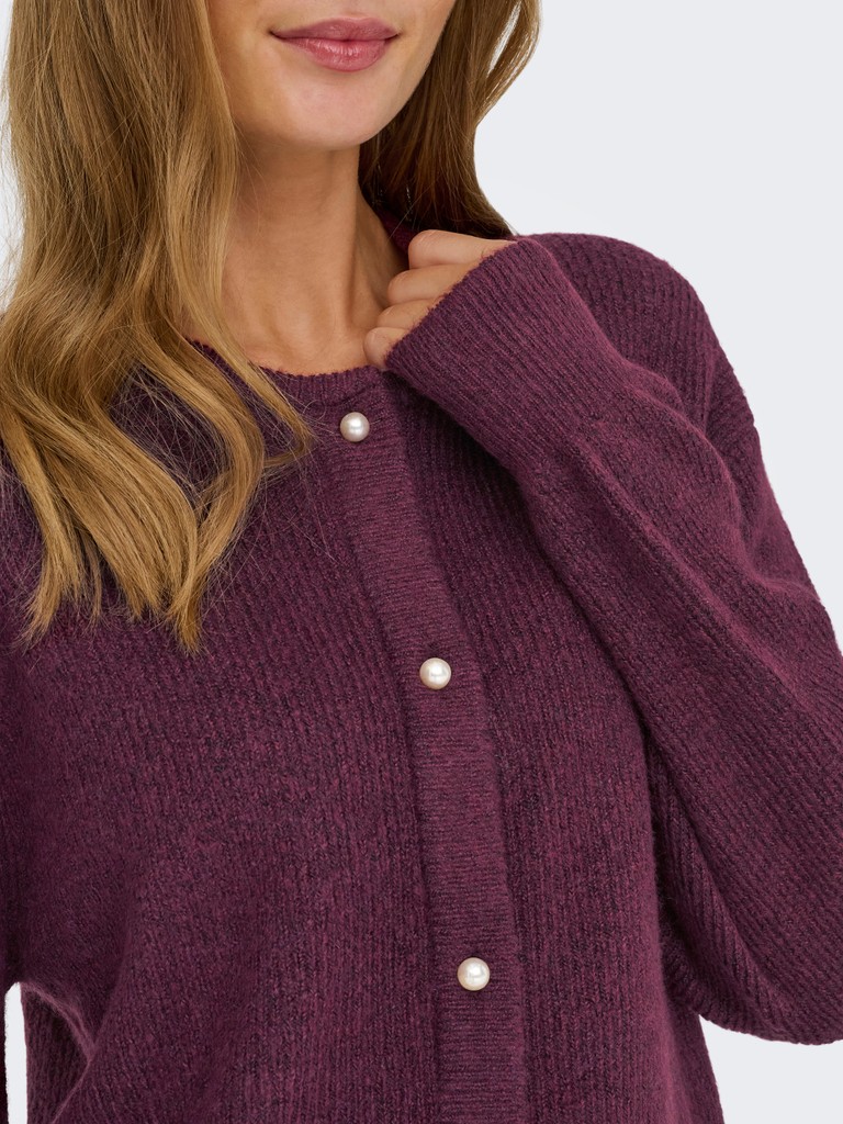 Jacqueline de Yong - Lumi Cardigan Vinröd - 5