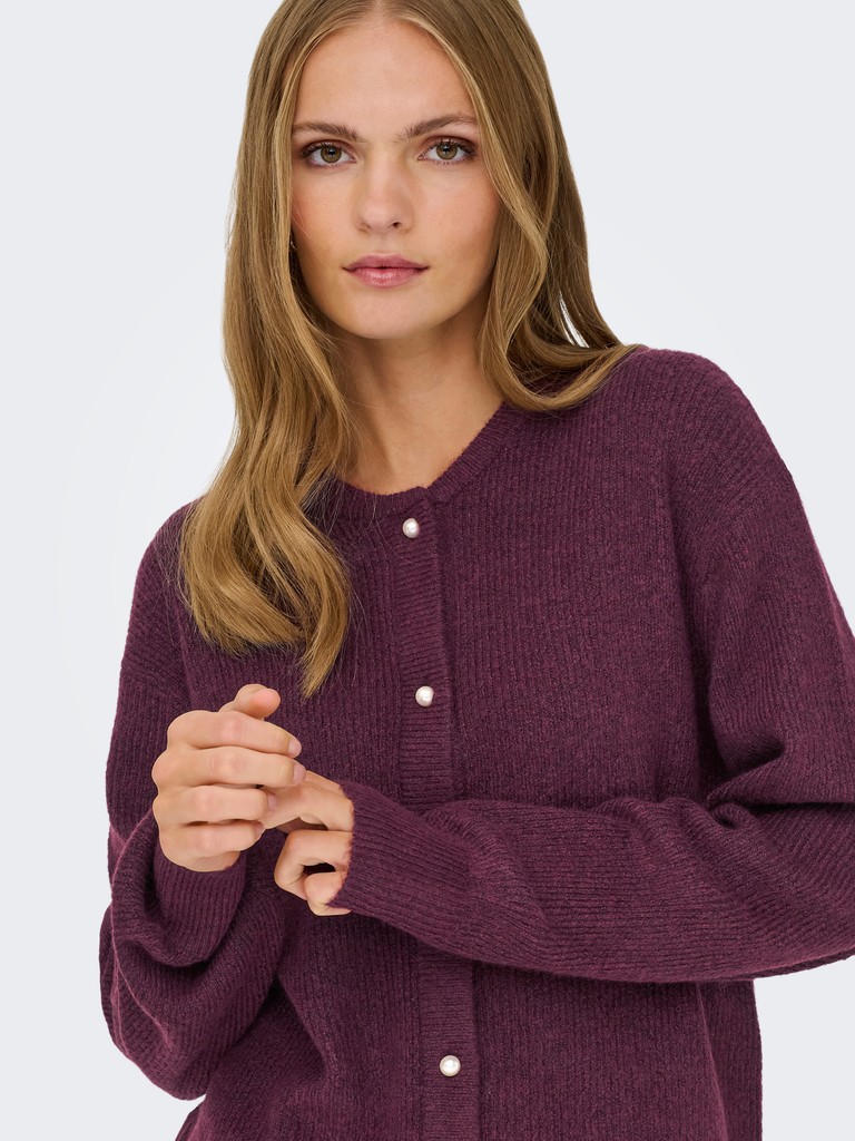Jacqueline de Yong - Lumi Cardigan Vinröd - 3
