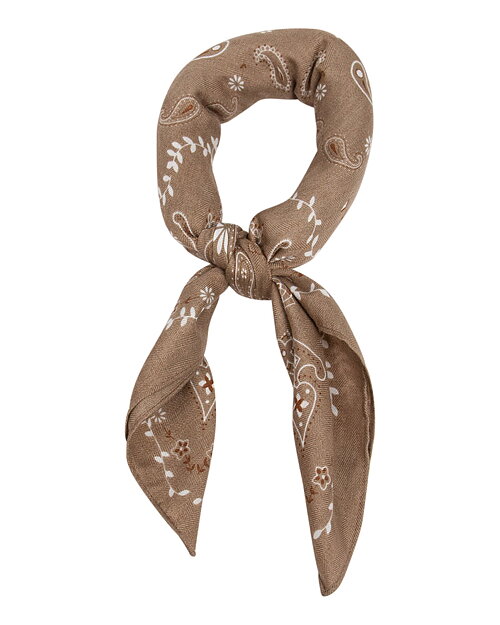 Scarf matt paisleymönstrad beige