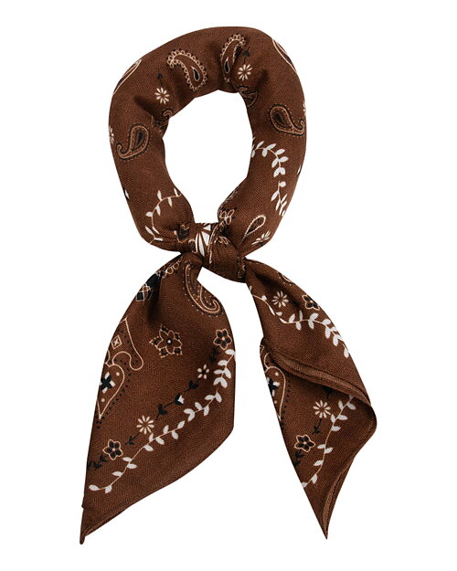 Scarf matt paisleymönstrad brun