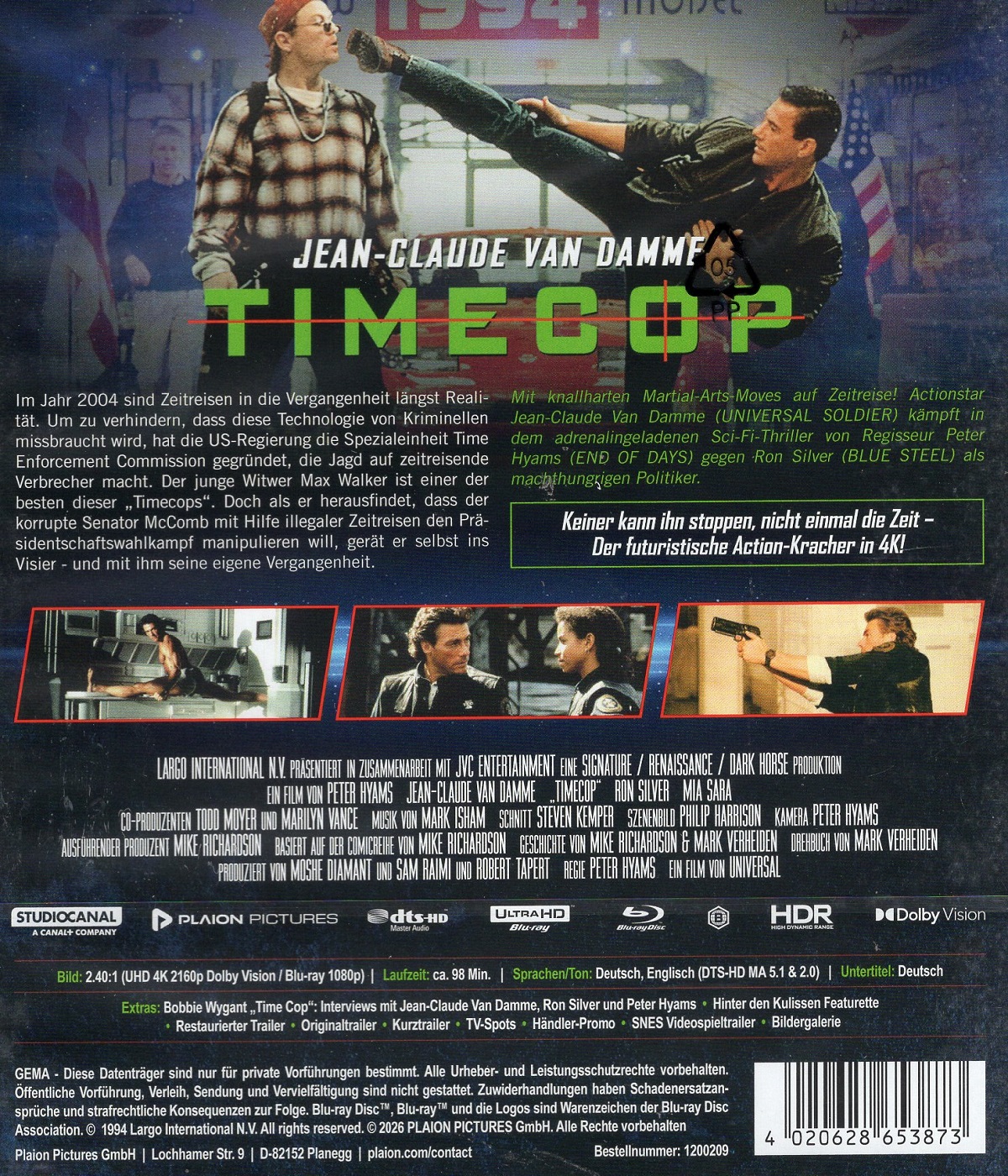 Timecop (ej svensk text) (4K Ultra HD + Blu-ray) - 2