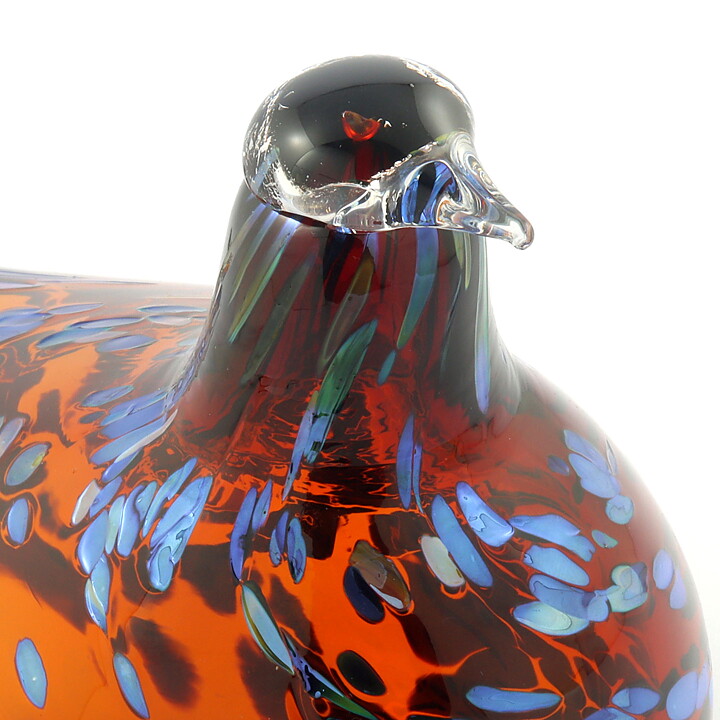Oiva Toikka (1994) Brown Pekkasiini Glass Bird 25 cm <with Box>