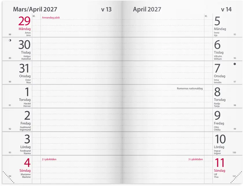 Kalender Maxinote  27 blå kart - 2