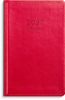 Fickagenda 27 rött konstläder