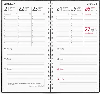 Kalender 27 Minister svart pla