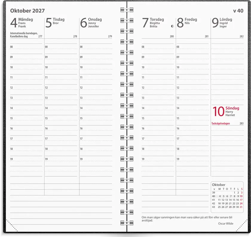 Kalender 27 Interplano svart - 2