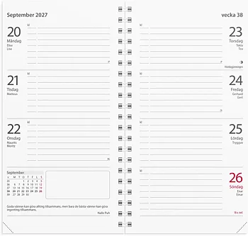Kalender 2027 Master refill